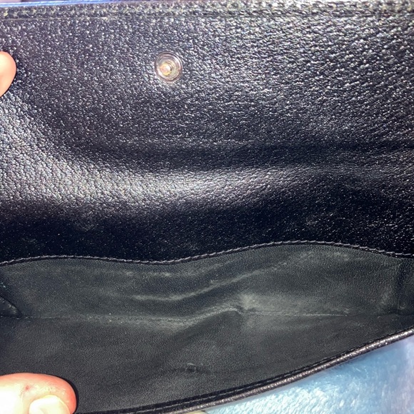 Gucci Black Monogram Chain Shoulder Wallet - Picture 6 of 13